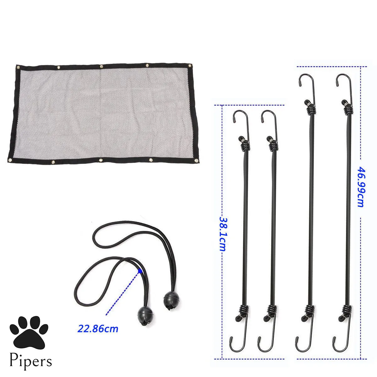 Pipers Pet Car Barrier Dog Mesh Net Safety Universal SUV Ute Truck Cat Back Seat