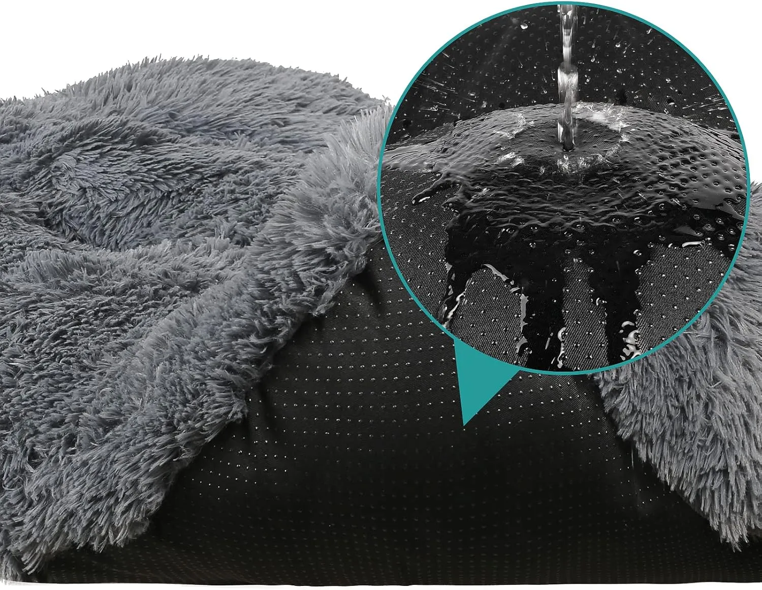 Plush Soft Pet Beds, Dog Crate Pad - Washable Anti-Slip for Large, Medium, Small Dogs & Cats (24" x 18", Grey)