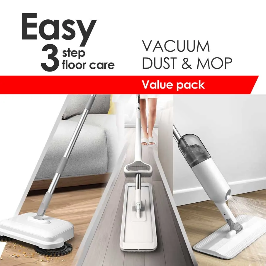 Pure living Sweep, Dust & Mop Bundle