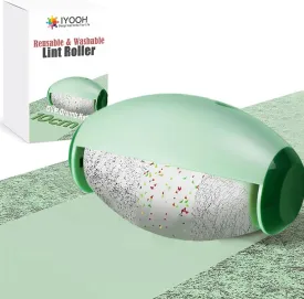 Reusable Lint Roller Ball, Mini Travel Size Lint Roller for Clothes, On The Go Small Portable Lint Ball Remover for Clothes and Pet Hair, Extra Sticky & Washable Gel (Green)