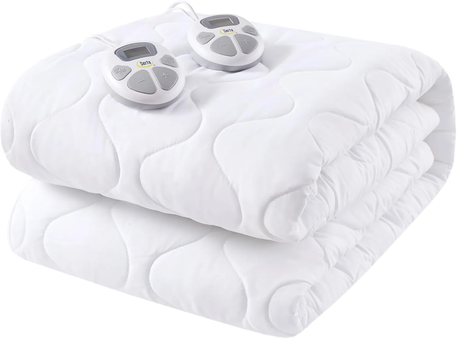 Serta Heated Mattress Pad Twin XL - Deep Pocket, 10 Heat Settings, Auto Shut Off, ETL Certified, Machine Washable, White