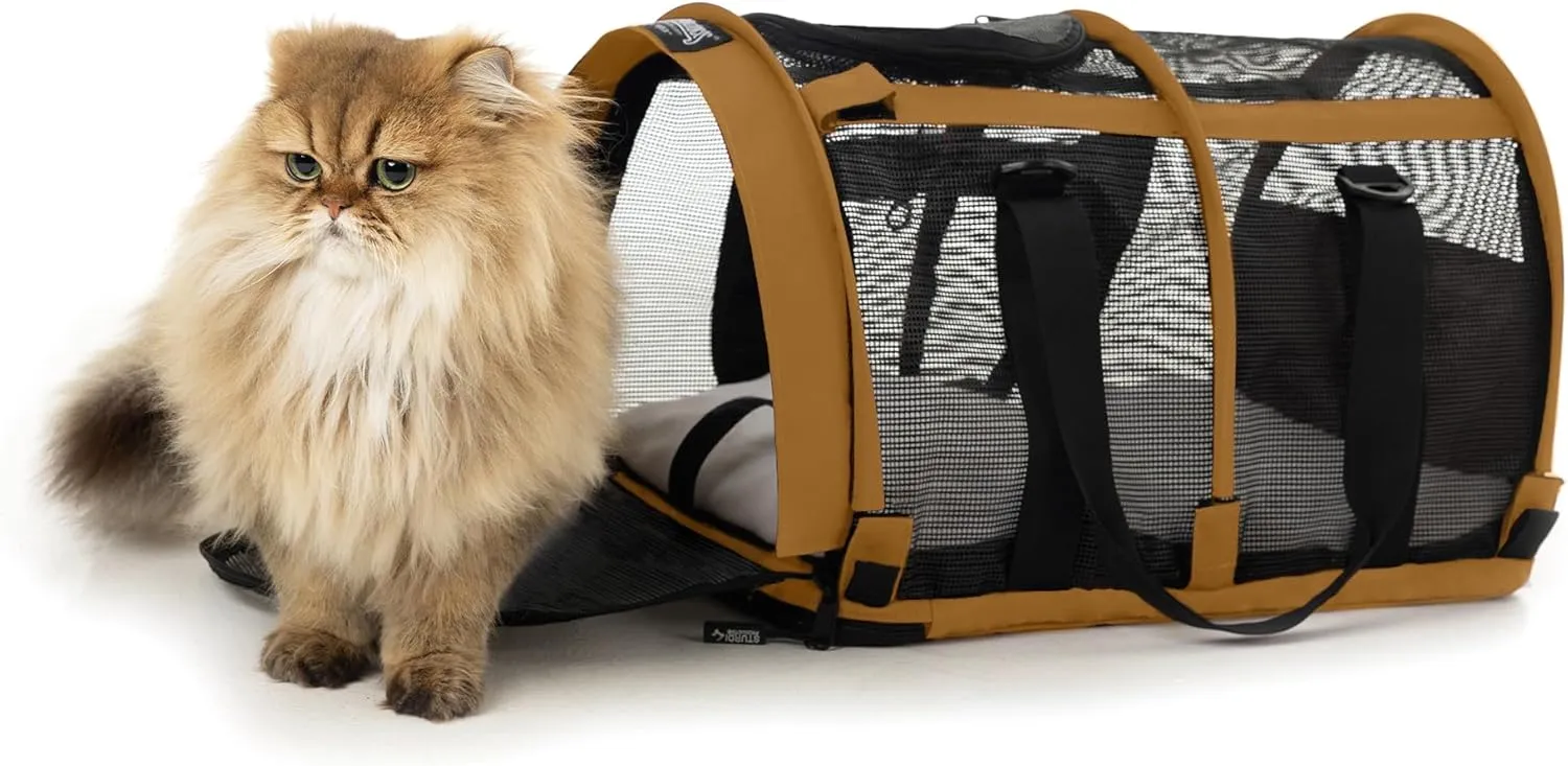 SturdiBag All Mesh Pet Carrier  Ventilated Design, Flexible and Compact for Travel | Large, Earthy Tan