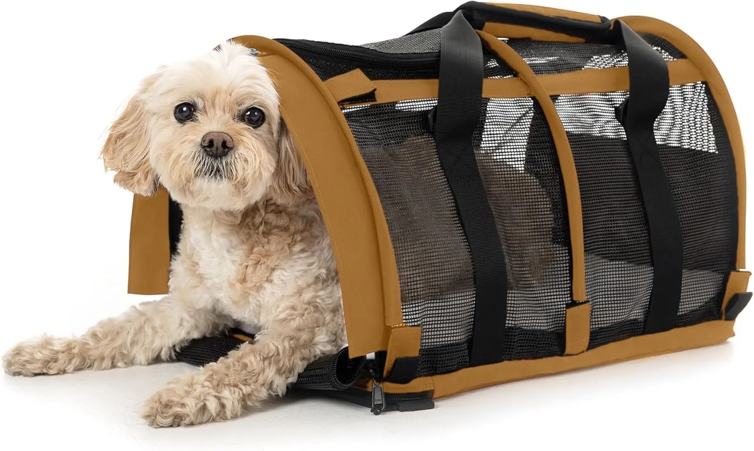 SturdiBag All Mesh Pet Carrier  Ventilated Design, Flexible and Compact for Travel | Large, Earthy Tan