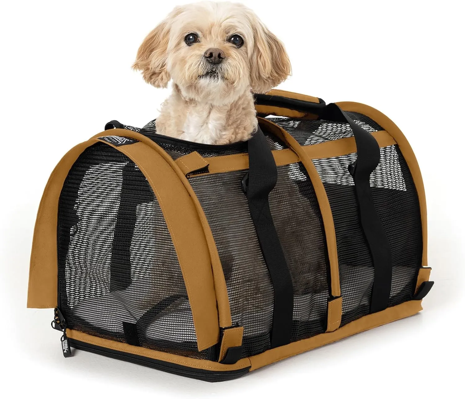 SturdiBag All Mesh Pet Carrier  Ventilated Design, Flexible and Compact for Travel | Large, Earthy Tan