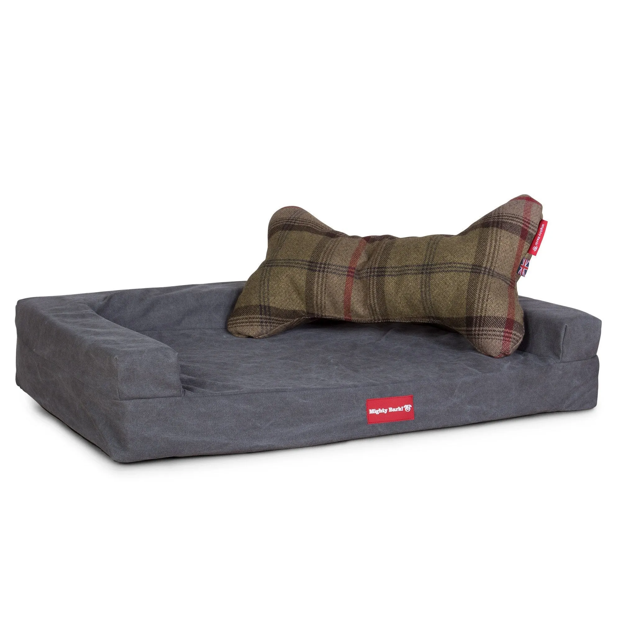 The Bone - Bone Shaped Pillow For On Dog Beds - Tartan Hunter