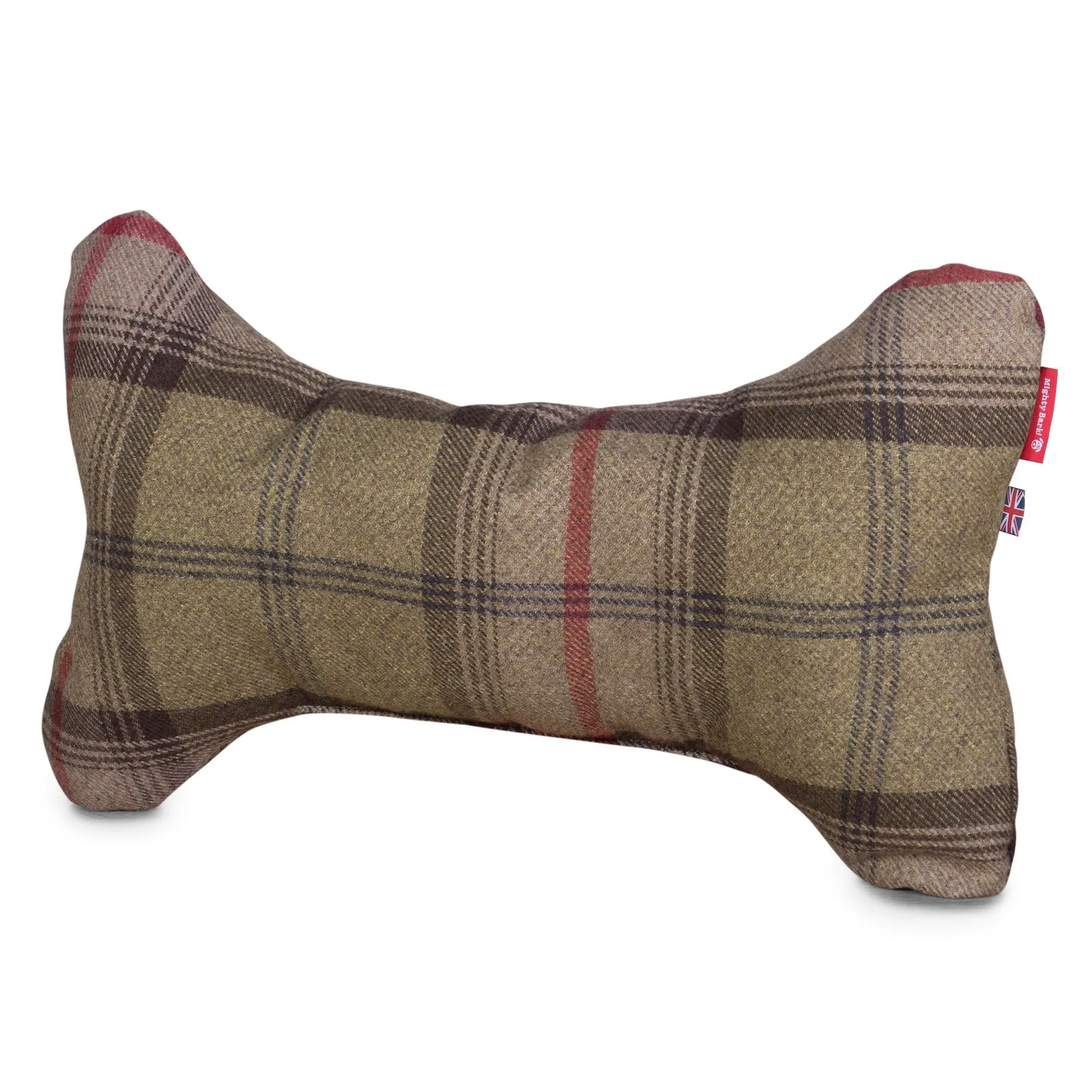 The Bone - Bone Shaped Pillow For On Dog Beds - Tartan Hunter