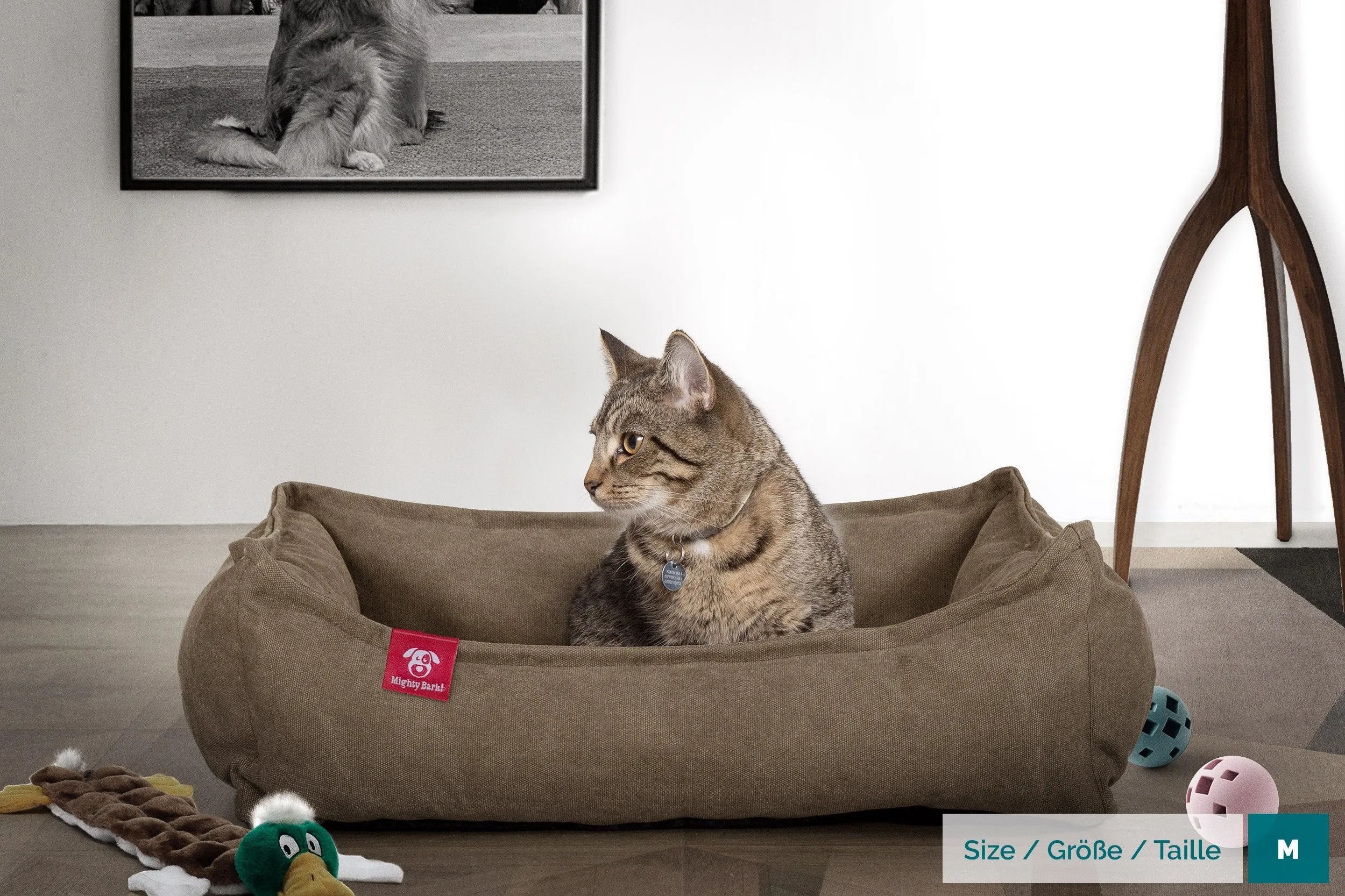 The Cat Bed - Memory Foam Cat Bed - Stonewashed Denim Earth
