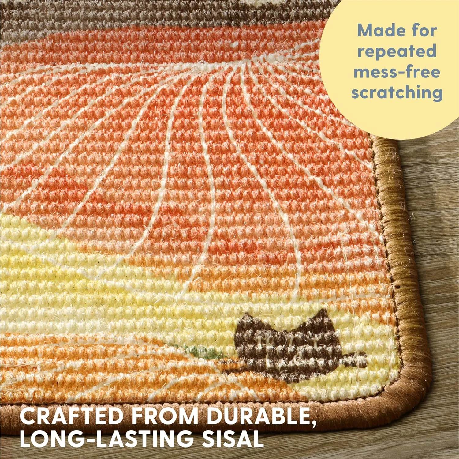 The Cat Ladies Scratching Poster - Wall Scratcher Pads - Scratch Mat Art Print for Indoor Cats - Furniture, Couch, and Carpet Protector - Wall Mounted or Floor Sisal Scratchers