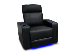 Valencia Piacenza Leather Home Theater Seating Power Headrest Single, Black