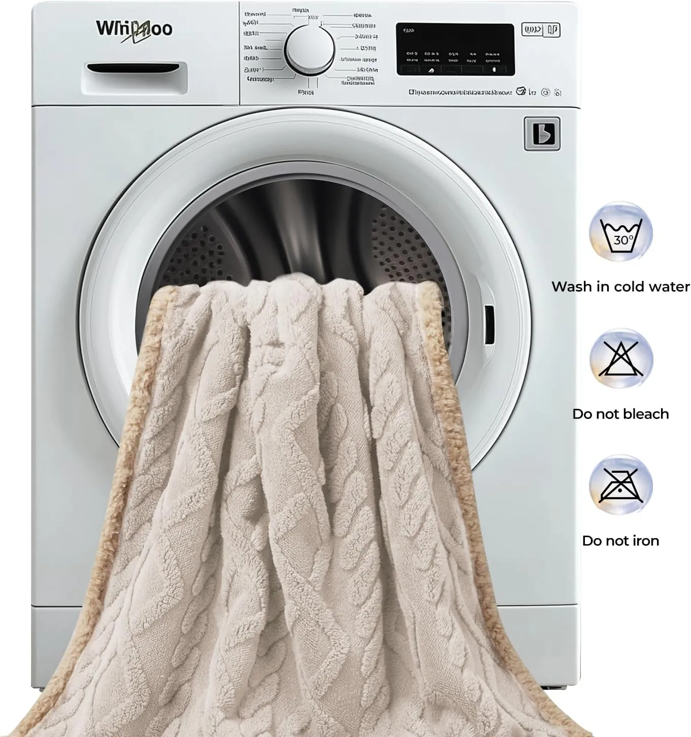 Waterproof Pet Blanket, Liquid Pee Proof Dog Blankets for Sofa Bed Couch, Reversible Sherpa Fleece Furniture Protector Cover for Small Medium Large Dogs Cats,Beige-Thicken Small40" x 28"