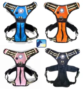Whisker Shack Headlight Harness: Reflective LED Dog Harness - American Made, No Pull, Water Resistant