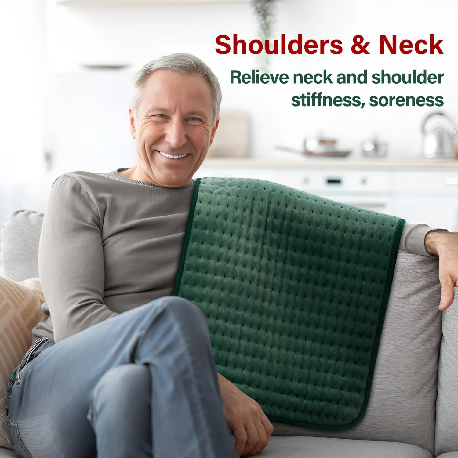 XXXL Heating Pad for Back & Period Cramps, Electric Extra Large Heating Pads for Women Shoulder Neck Legs Abdomen Waist Pain Relief, 17x33 Oversized Full Body Heated Pad, Gifts for Women Mom Men Dad